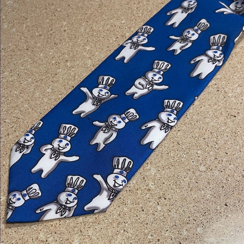 Ralph Marlin Blue and White Chef Character Tie